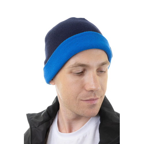 Шапка двухсторонняя Brodeks Light Bicolor синий/синий 