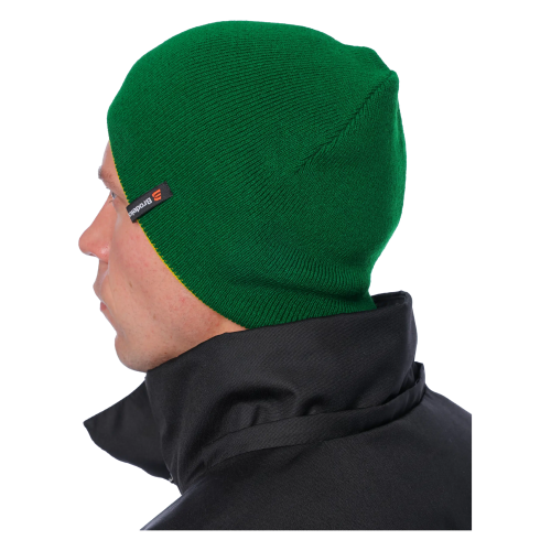 Шапка двухсторонняя Brodeks Light Bicolor зеленый/желтый