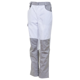 Женские летние брюки Brodeks KS 328, белый/серый