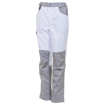 Женские летние брюки Brodeks KS 328, белый/серый