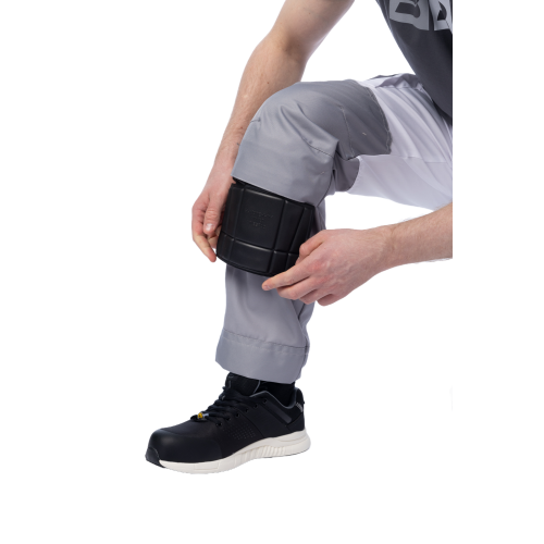 Брюки мужские летние Brodeks KS 302, белый/серый