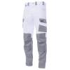 Брюки мужские летние Brodeks KS 302, белый/серый