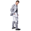 Брюки мужские летние Brodeks KS 302, белый/серый