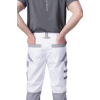 Брюки мужские летние Brodeks KS 302, белый/серый