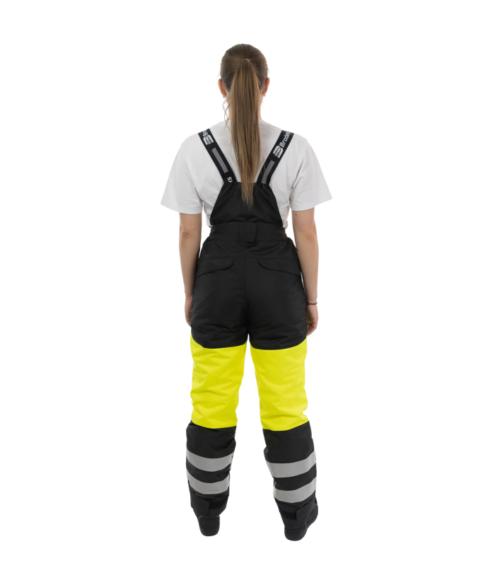 Женские зимние сигнальные брюки Brodeks KW 330, желтый/черный