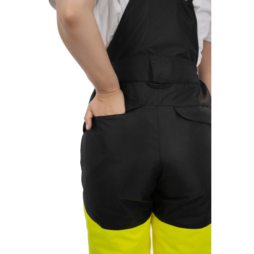 Женские зимние сигнальные брюки Brodeks KW 330, желтый/черный 