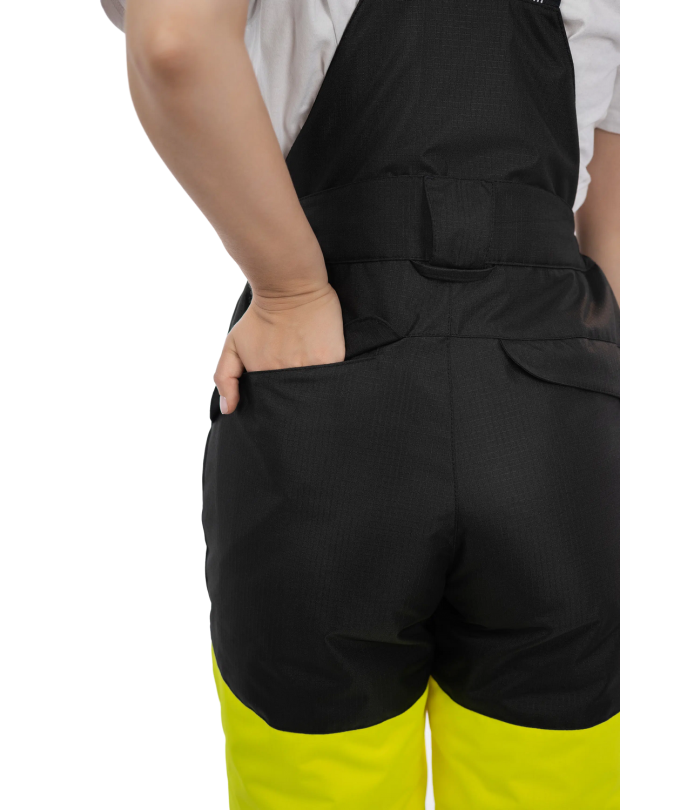 Женские зимние сигнальные брюки Brodeks KW 330, желтый/черный
