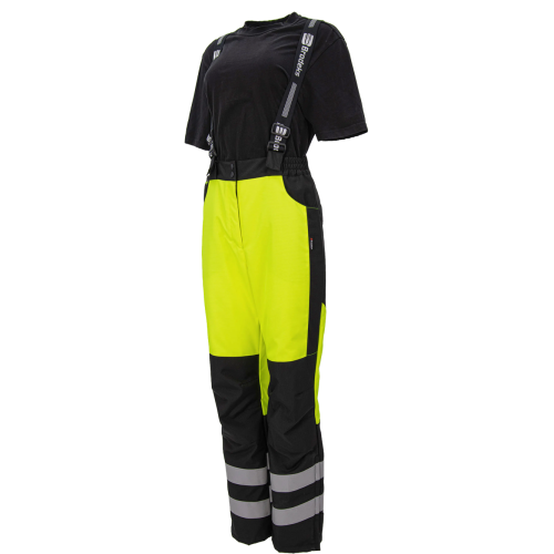 Женские зимние сигнальные брюки Brodeks KW 330, желтый/черный 