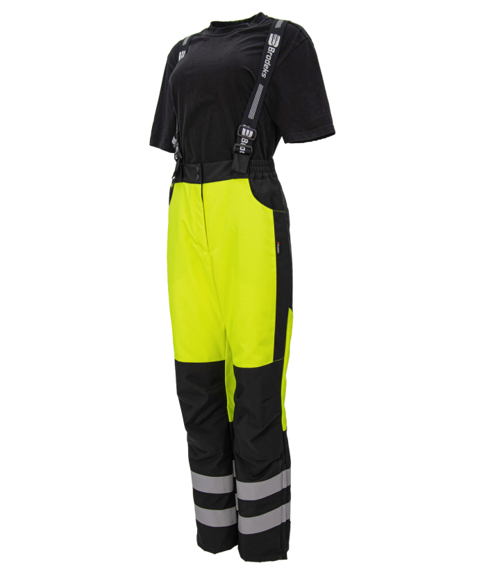 Женские зимние сигнальные брюки Brodeks KW 330, желтый/черный