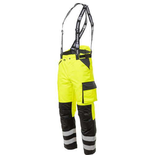 Зимние сигнальные брюки Brodeks KW 308, желтый/черный 