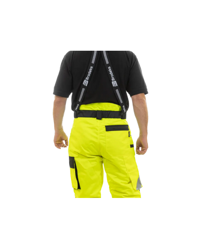 Зимние сигнальные брюки Brodeks KW 308, желтый/черный