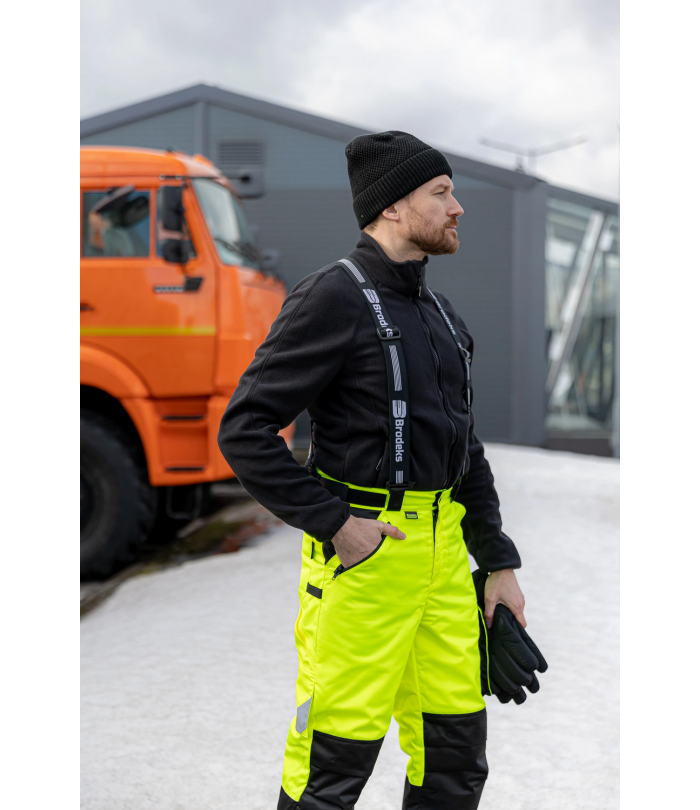 Зимние сигнальные брюки Brodeks KW 308, желтый/черный