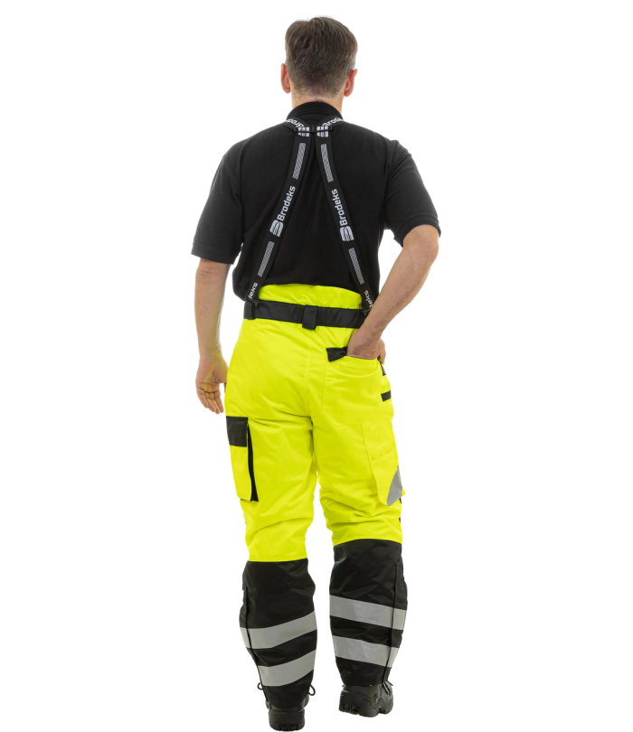 Зимние сигнальные брюки Brodeks KW 308, желтый/черный