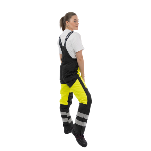 Женские зимние сигнальные брюки Brodeks KW 330, желтый/черный 