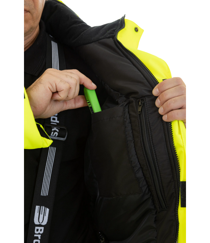 Зимняя сигнальная куртка-парка Brodeks KW 220, желтый