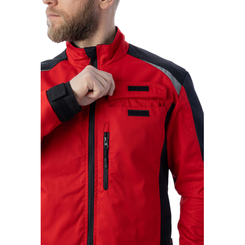 Куртка мужская летняя Brodeks KS 202, красный/черный 