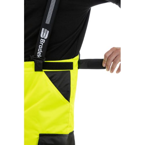 Зимние сигнальные брюки Brodeks KW 308, желтый/черный 