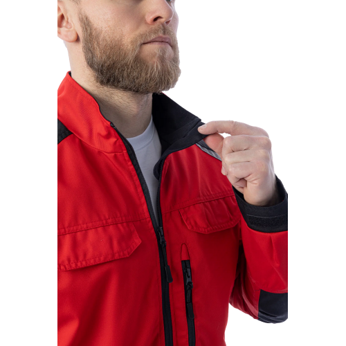 Куртка мужская летняя Brodeks KS 202, красный/черный 