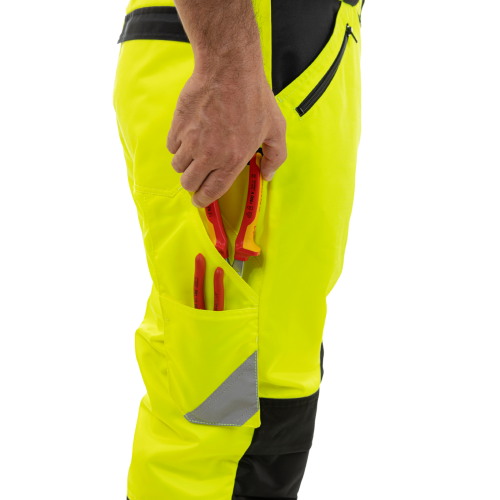 Зимние сигнальные брюки Brodeks KW 308, желтый/черный 