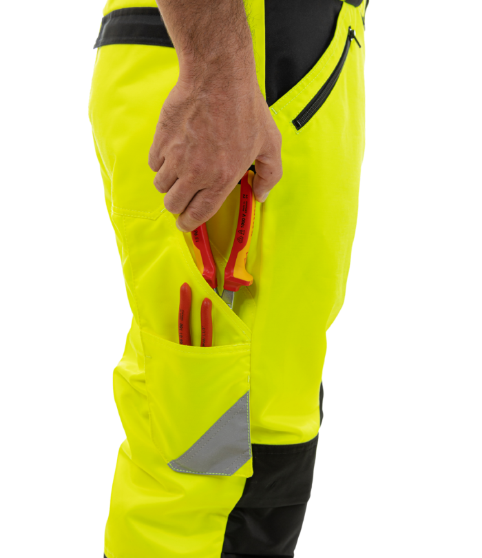 Зимние сигнальные брюки Brodeks KW 308, желтый/черный
