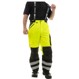 Зимние сигнальные брюки Brodeks KW 308, желтый/черный