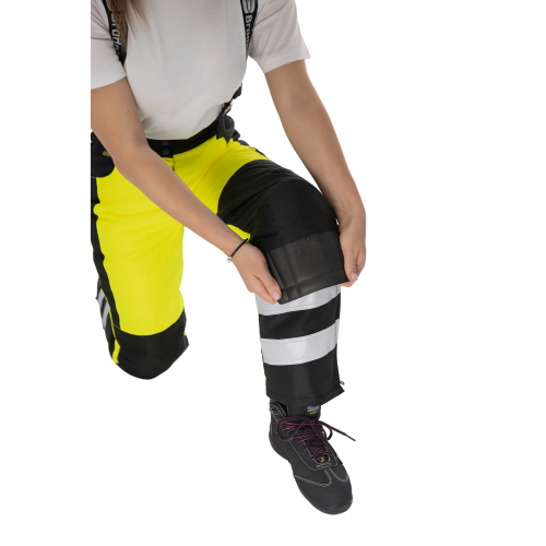 Женские зимние сигнальные брюки Brodeks KW 330, желтый/черный 
