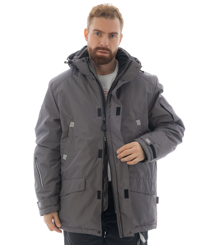 Зимняя рабочая куртка-парка Brodeks KW 204, серый