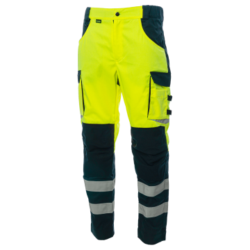 Летние сигнальные брюки Brodeks KS 309, желтый/черный