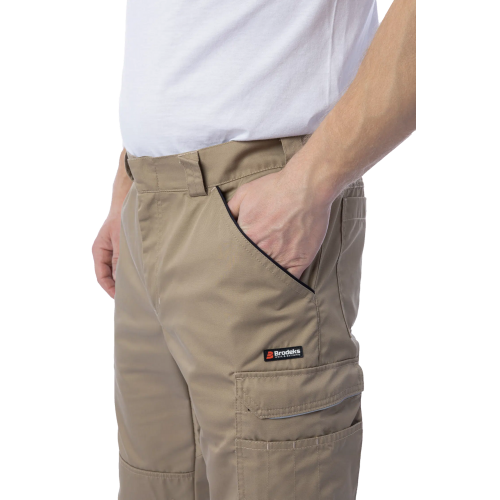 Летние мужские брюки Brodeks KS 301, бежевый 