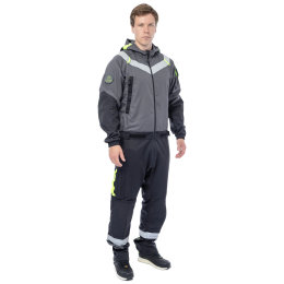 Летний комбинезон Brodeks KS 503, серый/черный