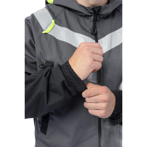Летний мужской комбинезон Brodeks KS 503, серый/черный 