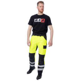 Летние сигнальные брюки Brodeks KS 313, желтый/черный