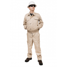 Костюм  "Атлас" с брюками. (Песочный)