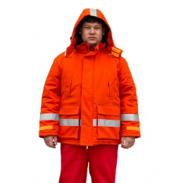 Огнеупорная антистатическая куртка зимняя KS0016-FR21RED