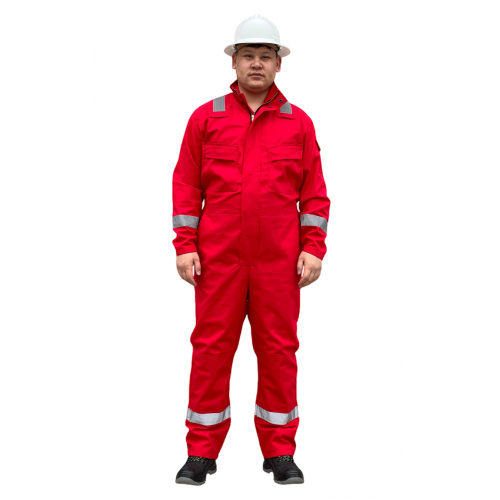 Летний огнеупорный антистатический комбинезон KS003-FR21RED