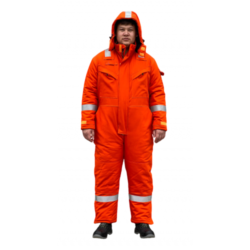 Зимний огнеупорный антистатический комбинезон KS0017-FR21RED